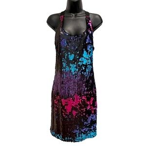 Venus womens dress multi sequined/ Disco dressy med